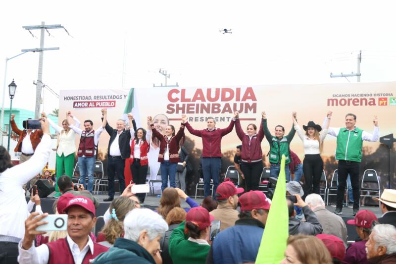 Claudia Sheinbaum concluyó en Tamaulipas una gira proselitista.