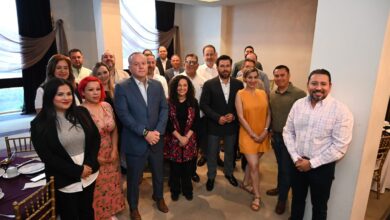 Olga Sosa se reúne con empresarios en Nuevo Laredo.