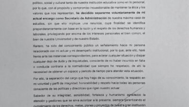 Marco Batarse presentó su renuncia como Secretario Administrativo de la UAT.