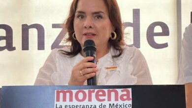 Yuriria Iturbe, presidenta de Morena en Tamaulipas.