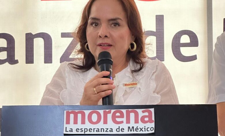 Yuriria Iturbe, presidenta de Morena en Tamaulipas.