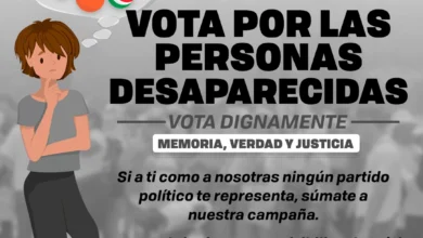 Llaman a votar por personas desaparecidos.