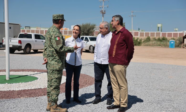 El Presidente Andrés Manuel López Obrador y Claudia Sheinbaum Pardo, Presidenta electa, visitaron el Nuevo Centro de Aduanas de México en Nuevo Laredo, siendo acompañados por el gobernador de Tamaulipas, Américo Villarreal Anaya.