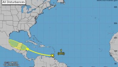 se forma una zona de baja presión en el mar Caribe