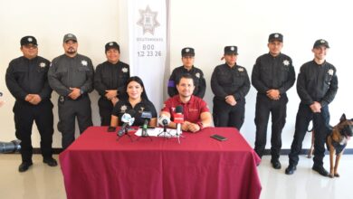 Personal del área de reclutamiento de la Secretaría de Seguridad Pública de Tamaulipas ofrece vacantes para pertenecer a la Guardia Estatal.