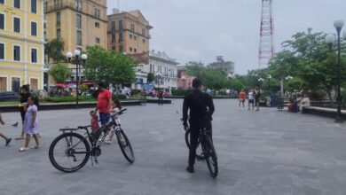 El agrupamiento ciclista de la Guardia Estatal brinda seguridad en zonas turísticas.