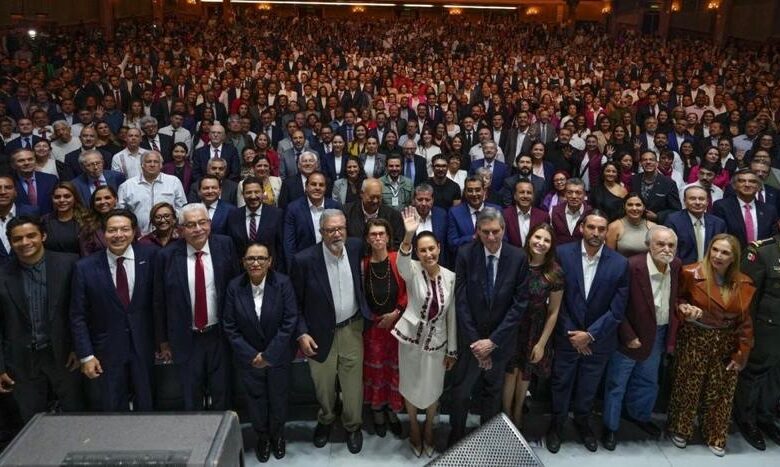El gobernador de Tamaulipas, Américo Villarreal Anaya, asistió a la celebración de Claudia Sheinbaum Pardo, Presidenta electa de México.