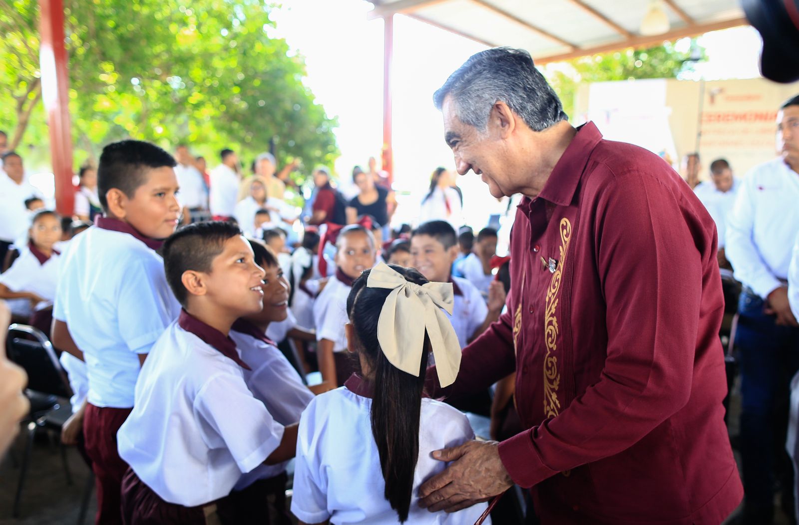 El Gobernador acudió a Jaumave donde dio el banderazo de inicio del ciclo escolar 2024-2025.