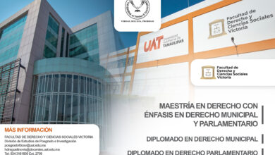 La Universidad Autónoma de Tamaulipas (UAT) abrirá el programa de Maestría en Derecho con Énfasis en Derecho Municipal y Parlamentario.