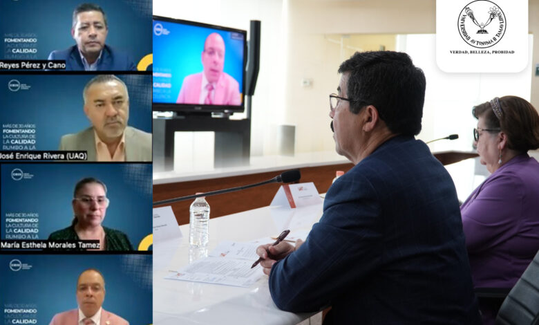 Integrantes de los Comités Interinstitucionales para la Evaluación de la Educación Superior (CIEES) reconocieron el compromiso del Rector, Dámaso Anaya Alvarado, por impulsar la calidad de los programas educativos de la UAT.