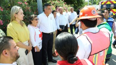 En el C3 se llevó a cabo un simulacro de incendio en el que participó el gobernador Américo Villarreal Anaya.