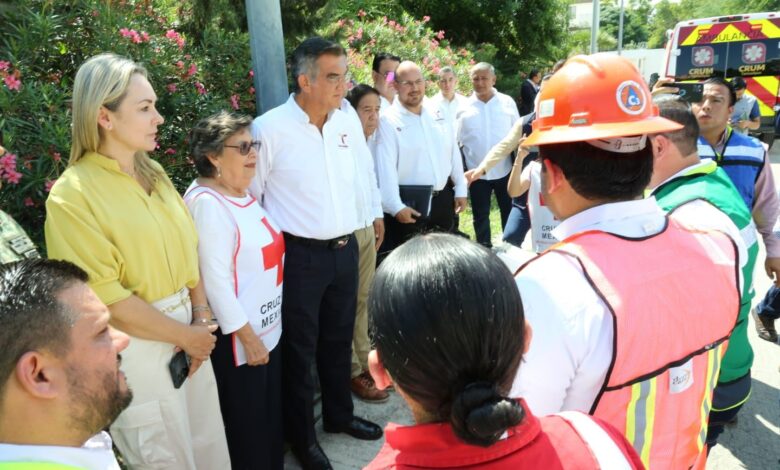En el C3 se llevó a cabo un simulacro de incendio en el que participó el gobernador Américo Villarreal Anaya.