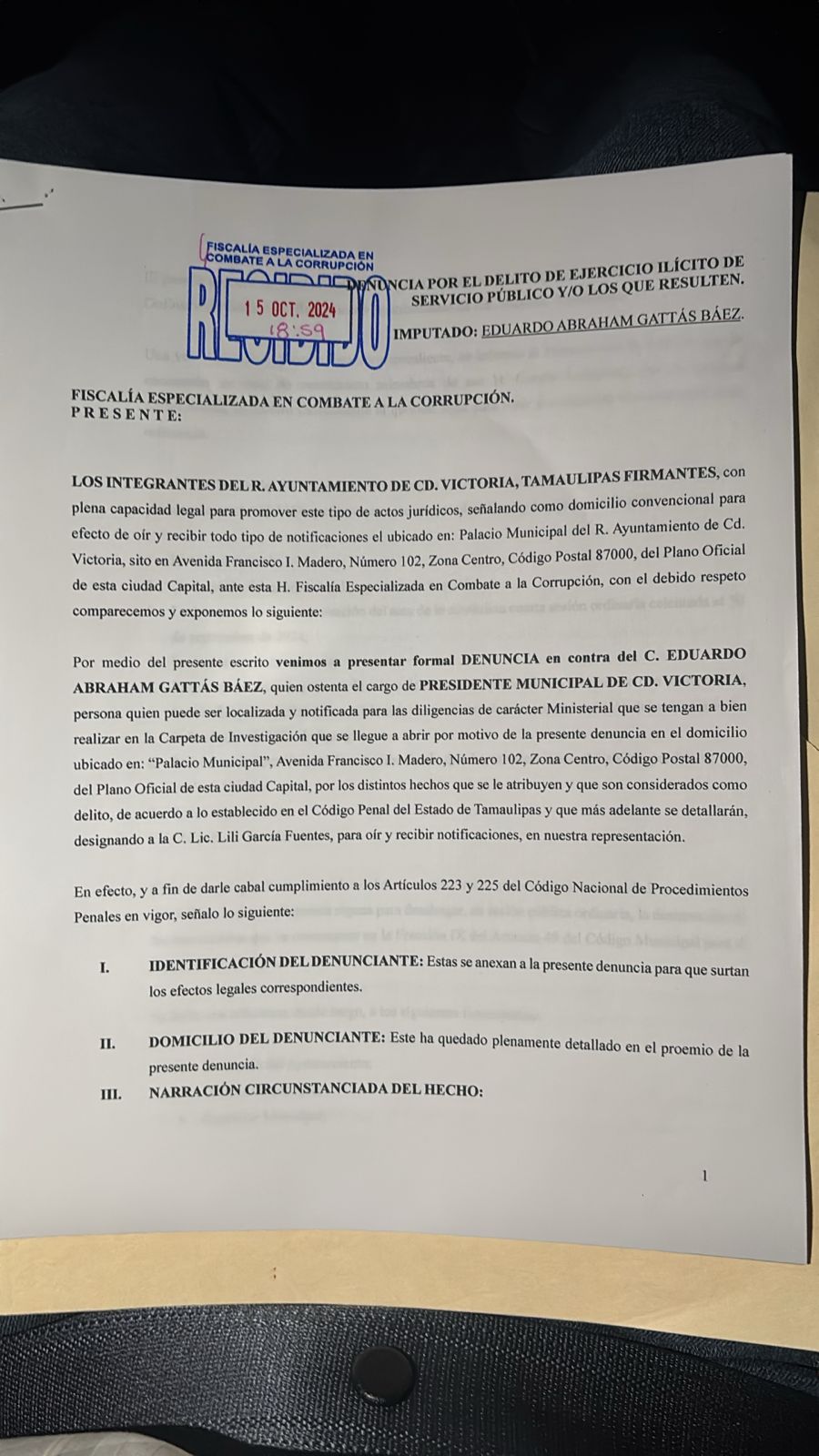 La denuncia fue interpuesta ante la Fiscalía Anticorrupción.