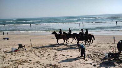 Sitios turísticos como las playas del estado, son vigilados por el agrupamiento montado de la Guardia Estatal.