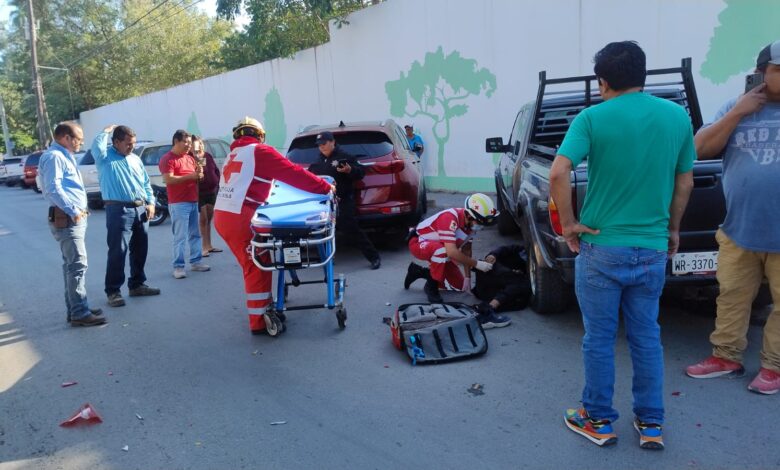 motociclista accidente en Ciudad Victoria
