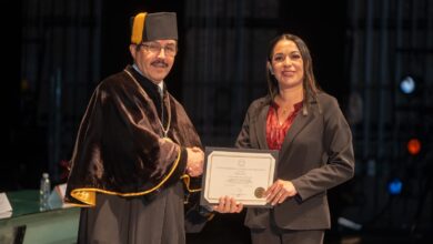 El Rector de la Universidad Autónoma de Tamaulipas (UAT), Dámaso Anaya Alvarado, reconoció a la Dra. Idolina Bernal González, académica de la Facultad de Comercio y Administración Victoria (FCAV), con el Premio Universitario 2024 “Dr. Norberto Treviño Zapata”