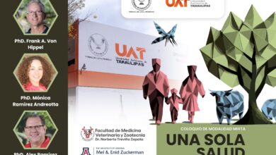 La Facultad de Medicina Veterinaria y Zootecnia (FMVZ) de la UAT y la Facultad de Salud Pública Mel & Enid Zuckerman, de la Universidad de Arizona, realizaron el coloquio “Una Sola Salud”.