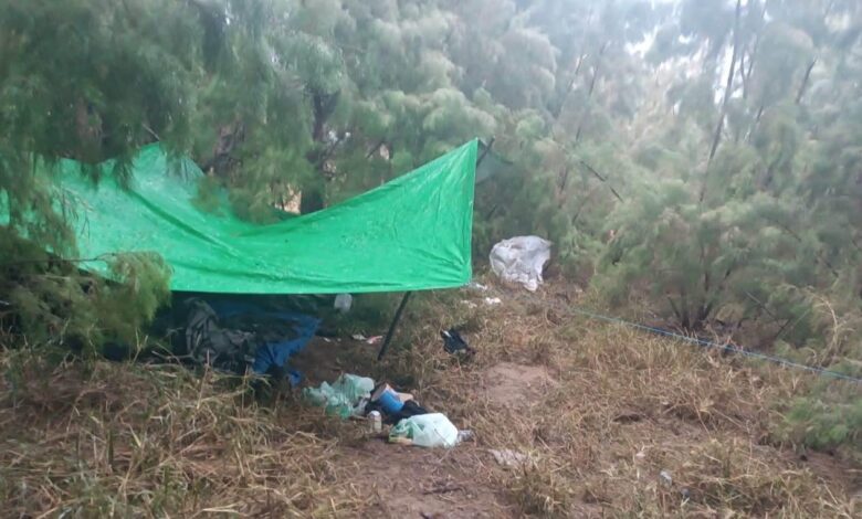 El narcocampamento se ubicó en la isla llamada "Los Castores", en Los Guerra.