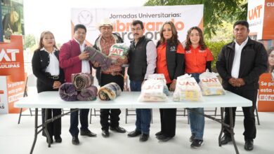 El Rector Dámaso Anaya Alvarado, inauguró en el municipio las Jornadas Universitarias “Abrigando Corazones”.