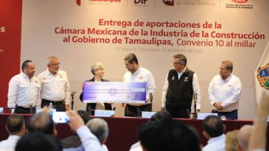 El Gobernador Américo Villarreal Anaya recibió aportaciones por más de 16 millones 573 mil pesos de parte de la CMIC.