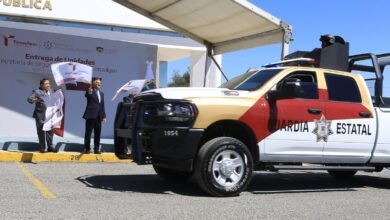 Para mejorar indicadores, gobernador entrega 25 patrullas blindadas para reforzar seguridad y brindar mayor protección a elementos de la Guardia Estatal.