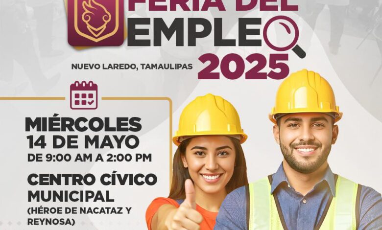 La 2da Feria del Empleo 2025, que se llevará a cabo el miércoles 14 de mayo en el Centro Cívico Municipal.