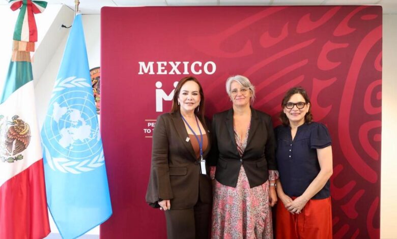 La alcaldesa de de Nuevo Laredo, Carmen Lilia Canturosas Villarreal, participó en un encuentro institucional con representantes de ONU Mujeres.