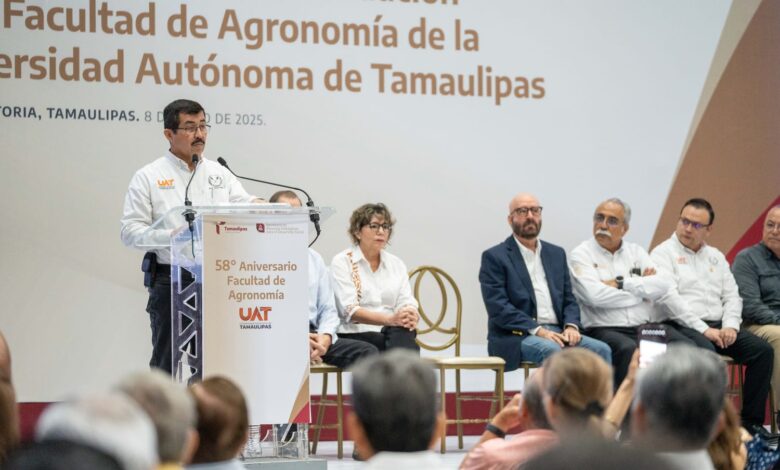 El Rector Dámaso Anaya Alvarado encabezó el 58 aniversario de la fundación de la Facultad de Agronomía de la Universidad Autónoma de Tamaulipas (UAT).