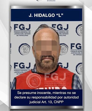 J. Hidalgo L. detenido por la desaparición de Emma Nereyda Rivera.