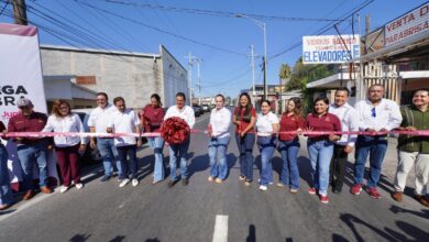 La alcaldesa entregó nuevas obras de recarpeteo asfáltico en las colonias Hidalgo, Peña Benavidez, Militar y Matamoros.