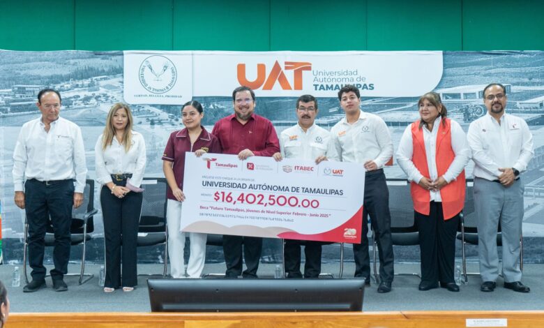 Un total de 6,561 estudiantes de la UAT reciben la Beca Futuro Tamaulipas, Jóvenes de Nivel Superior.