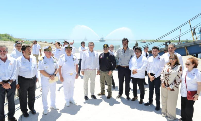 El Gobernador Américo Villarreal dio inicio hoy a las operaciones del Puerto del Norte, en Matamoros.
