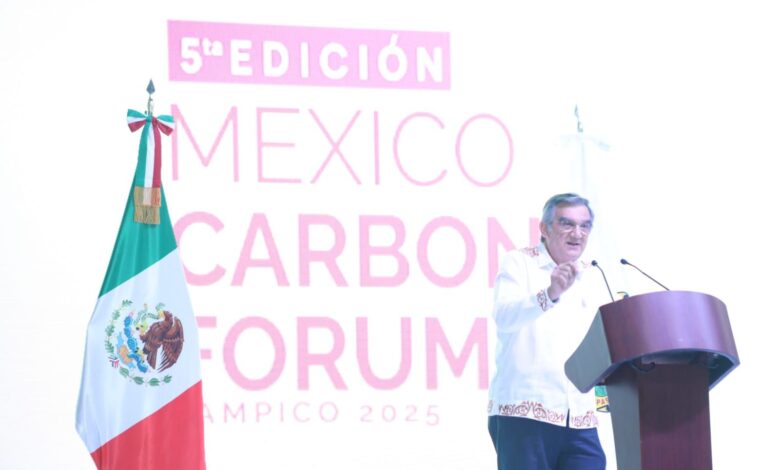 Tamaulipas se consolida como líder en sostenibilidad durante el México Carbon Forum 2025 en Tampico.