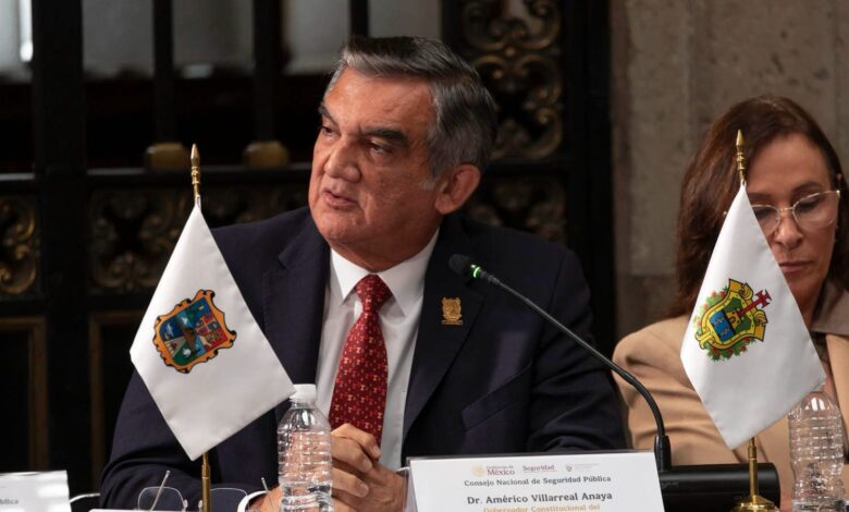 El Gobernador Américo Villarreal Anaya participó en el Consejo Nacional de Seguridad Pública.