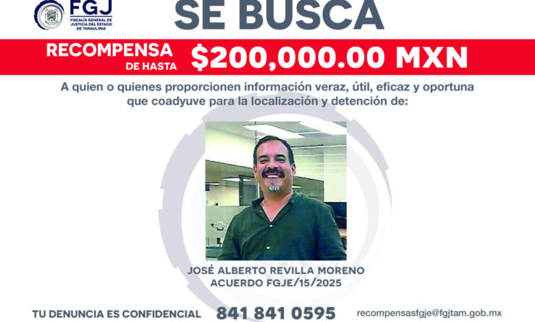 José Alberto “R”, acusado de feminicidio en grado de tentativa sigue prófugo por lo que la Fiscalía General de Justicia del Estado ofrece una recompensa para lograr su captura.