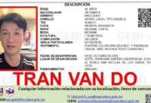 Tran Van Do, ciudadano vietnamita es buscado en Tamaulipas, tras desaparecer el 24 de octubre en Nuevo León.