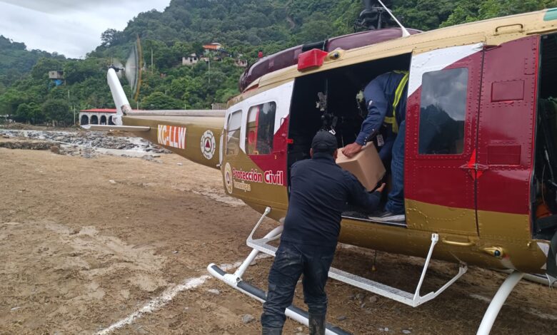 Se pusieron en marcha acciones de apoyo humanitario en beneficio de la población afectada por las recientes lluvias registradas en el estado de Veracruz.