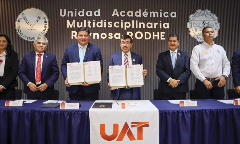 La Universidad Autónoma de Tamaulipas (UAT) y el Instituto Mexicano de Contadores Públicos (IMCP), firmaron un convenio de colaboración.