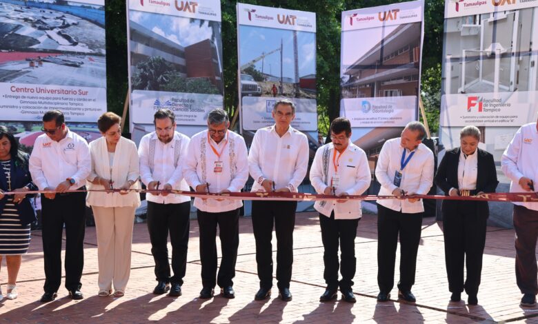 El Gobernador acompañó al Rector al campus Tampico, donde supervisaron obras de infraestructura.