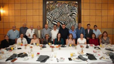 Carmen Lilia Canturosas Villarreal, sostuvo una reunión con notarios públicos del sur de Tamaulipas.