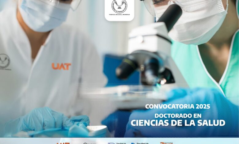 El proceso de ingreso al Doctorado en Ciencias de la Salud, mantendrá abierta la recepción de documentos hasta el 14 de noviembre de 2025.