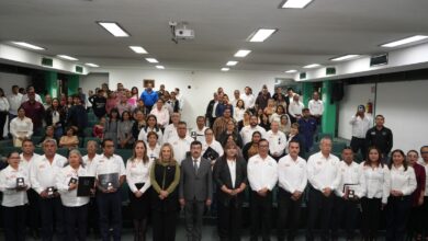 El Rector Dámaso Anaya Alvarado presidió la entrega de reconocimientos a las y los jubilados del Sindicato Único de Trabajadores de la Universidad Autónoma de Tamaulipas (SUTUAT)