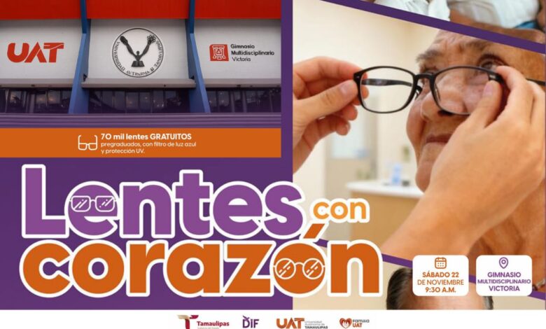 Este sábado 22 de noviembre se llevará a cabo la jornada de evaluaciones visuales y entrega gratuita de lentes.