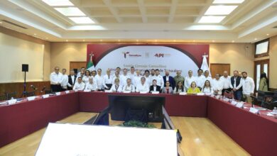 El Gobernador Américo Villarreal Anaya encabezó la sesión del Consejo Consultivo de la Administración Portuaria Integral de Tamaulipas, Puerto del Norte.