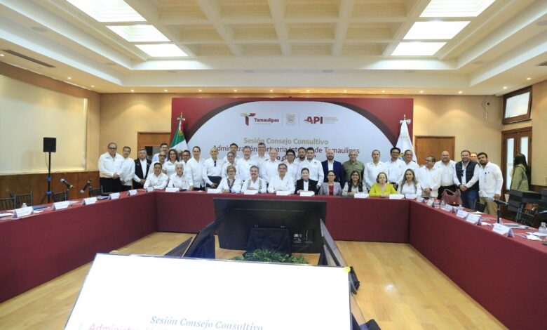 El Gobernador Américo Villarreal Anaya encabezó la sesión del Consejo Consultivo de la Administración Portuaria Integral de Tamaulipas, Puerto del Norte.