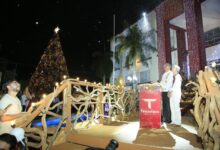 El gobernador Américo Villarreal Anaya, junto a la presidenta del DIF Estatal, María de Villarreal, encendieron la Navidad en Tamaulipas.