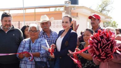 La alcaldesa Carmen Lilia Canturosas Villarreal, entregó obras de drenaje que superaron una inversión de 30 millones de pesos.