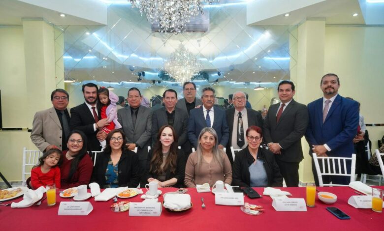 La alcaldesa participó en el Desayuno Anual con Líderes y Ministerios de Núcleos Religiosos de Nuevo Laredo.