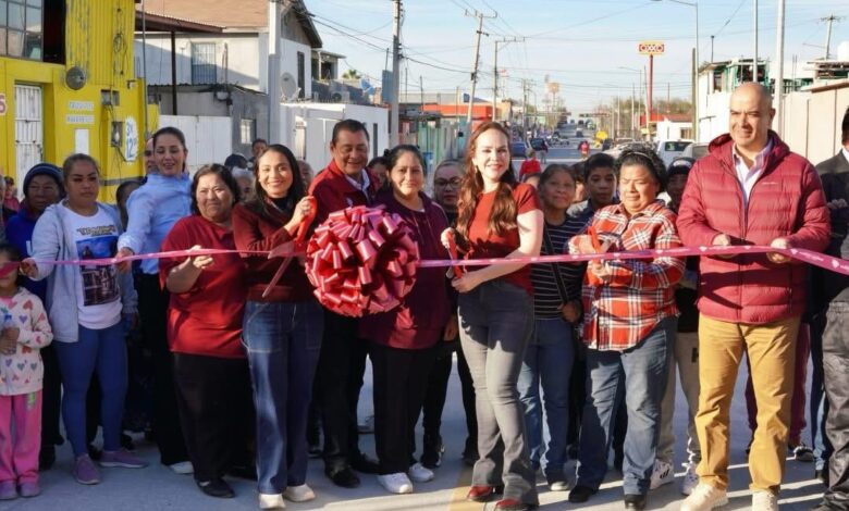 La alcaldesa Carmen Lilia Canturosas entregó obras en la colonia Solidaridad y otras aledañas, con una inversión superior a los 24.8 millones de pesos.