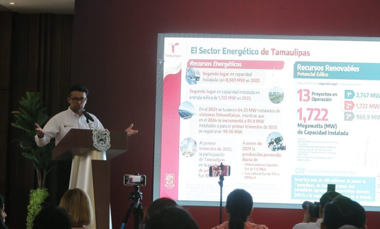 Tamaulipas es el estado más energético de México, afirmó el Secretario de Energía, Walter Julián Ángel Jiménez.